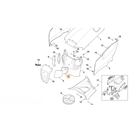 STIHL  reflektor, str. lewa 6170 403 1200